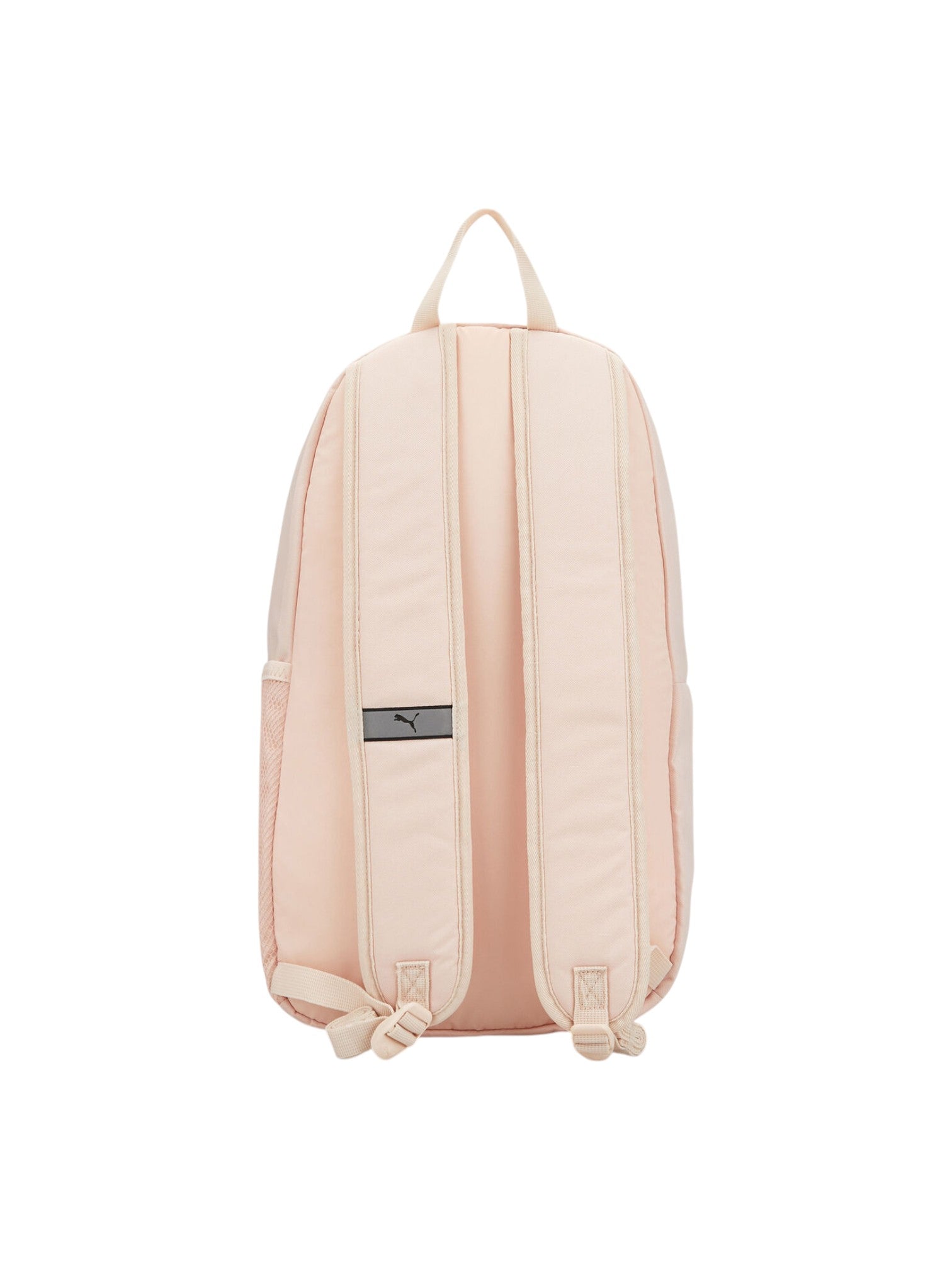 Pink backpack with a small logo on a white background. Puma, Monza Outlet, Monza Fashion, Shein Outlet
