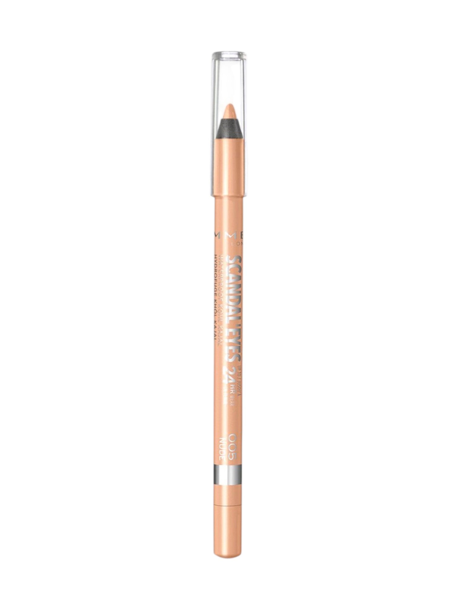 Cosmetic pencil with cap on a white background. Diana of London, Monza Outlet, Monza Fashion, Shein Outlet 