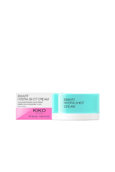 Kiko Milano Smart Hydra Shot Cream packaging on a white background Kiko Milano Monza Outlet