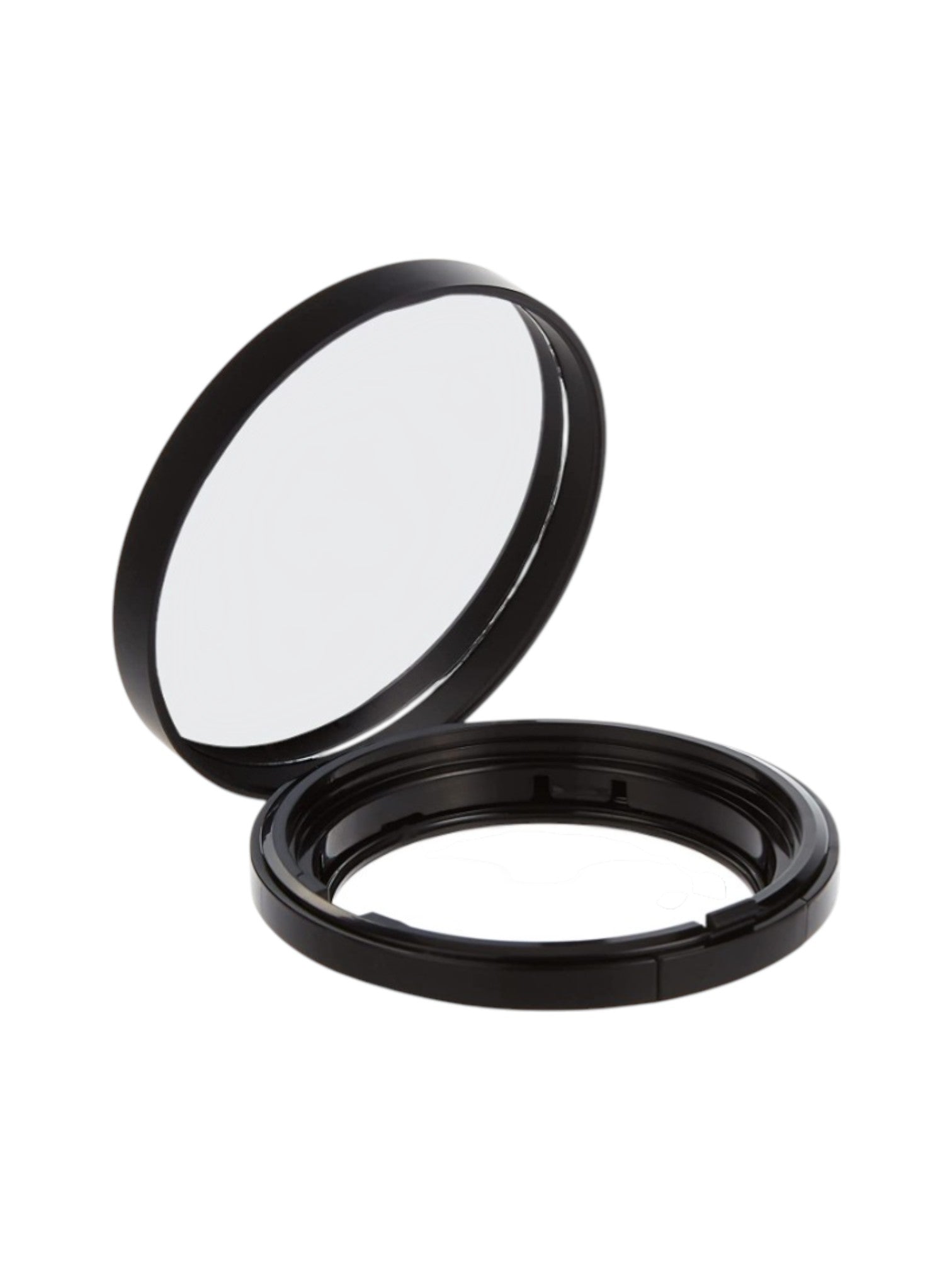 Camera lens filter with black metal frame on a white background. Shiseido, Monza Outlet, Monza Fashion, Shein Outlet 