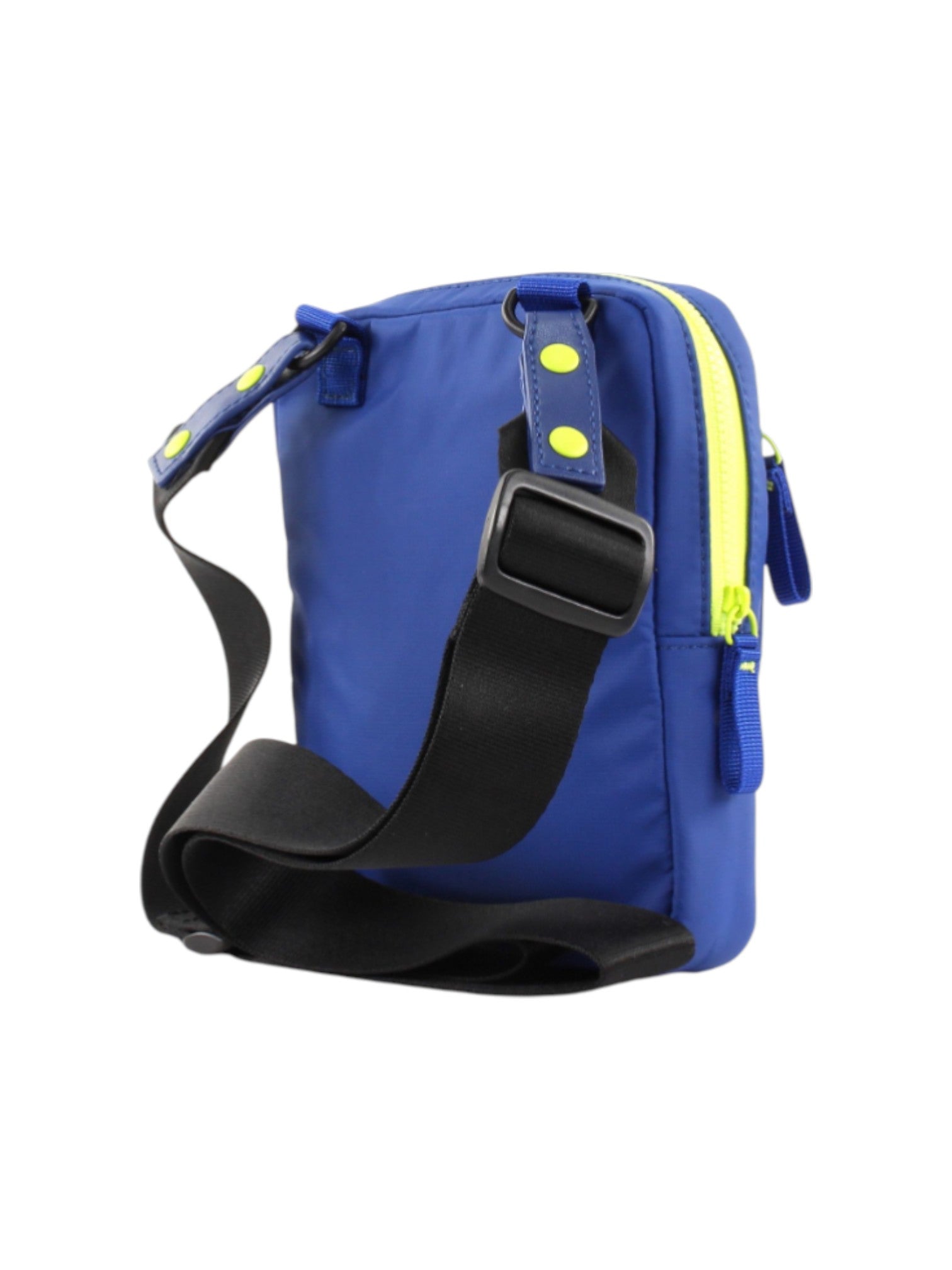 Blue bag with a black strap on a white background. Tommy Hilfiger, Monza Outlet, Monza Fashion, Shein Outlet