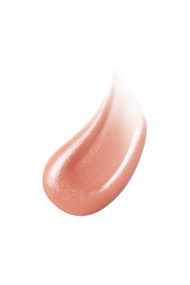 Close-up of a pink lip balm smear on a white background Monza fashion outlet, monza outlet, shein outlet, shien outlet cosmetics, makeup, perfume