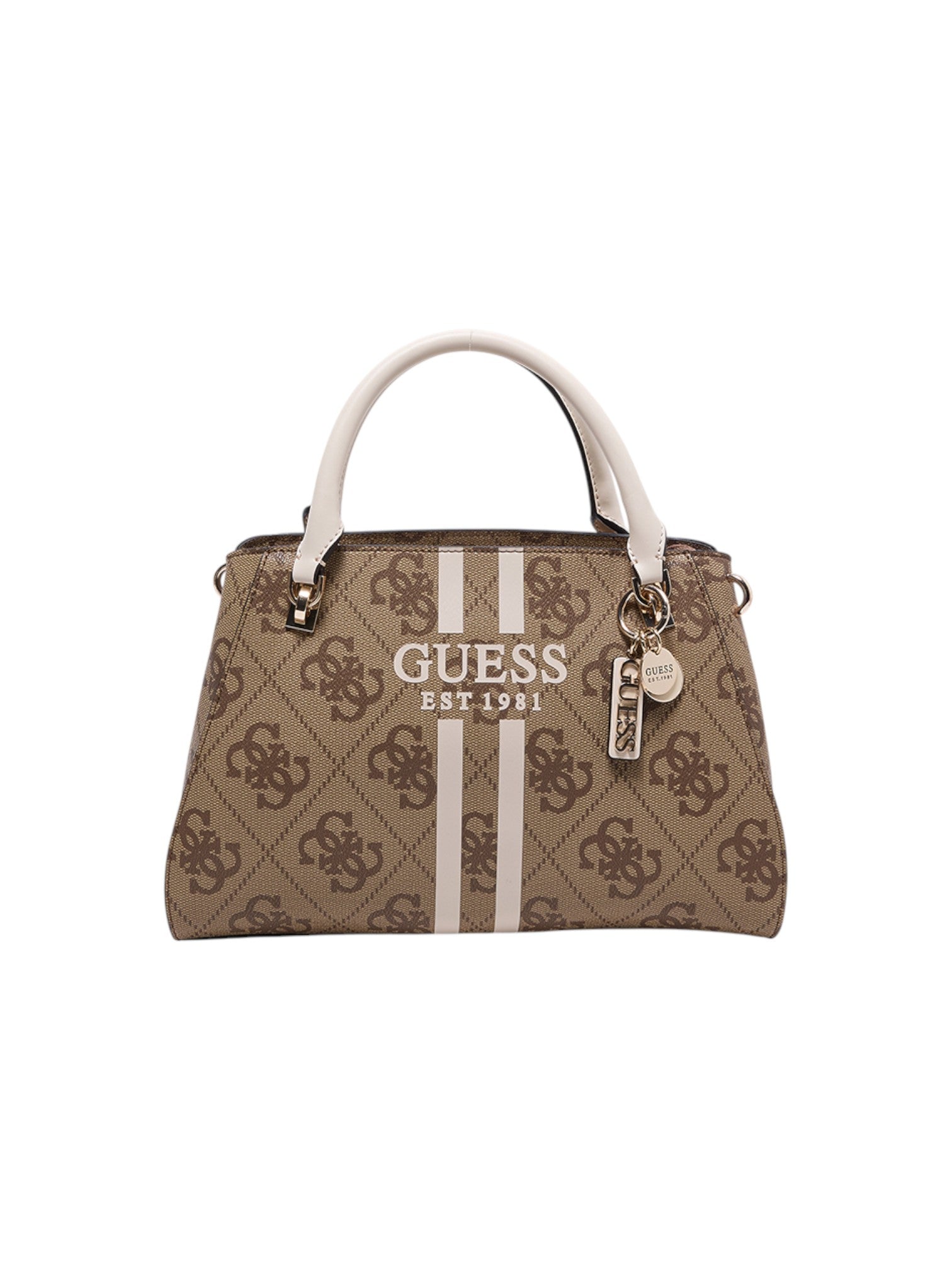 Guess Noelle II Luxury Logo Patterned Satchel Bag
