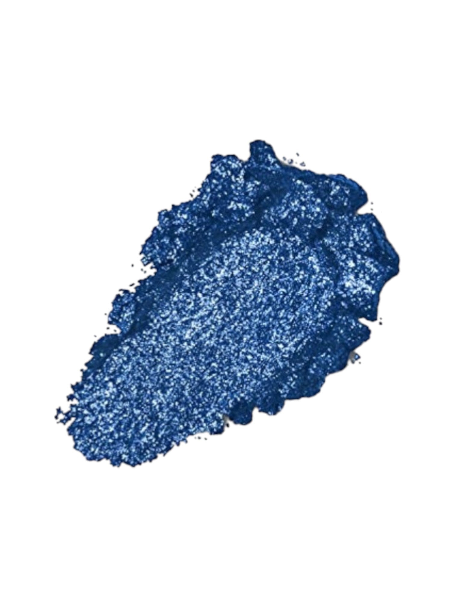 Blue glittery powder on a white background. Kiko, Monza Outlet, Monza Fashion, Shein Outlet 