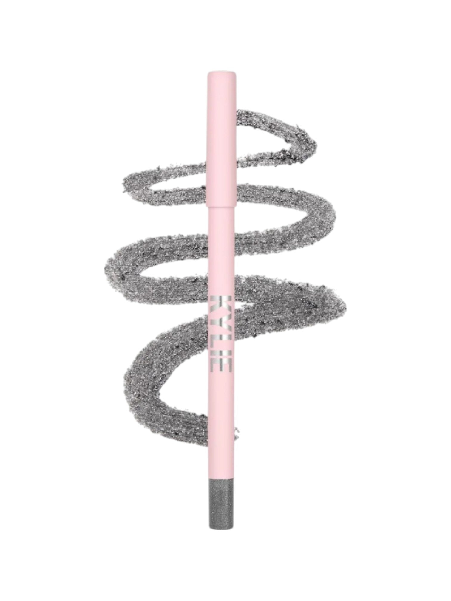 Pink eyeliner pencil with metallic spiral design on a white background monza outlet, Shein outlet, monza fashion