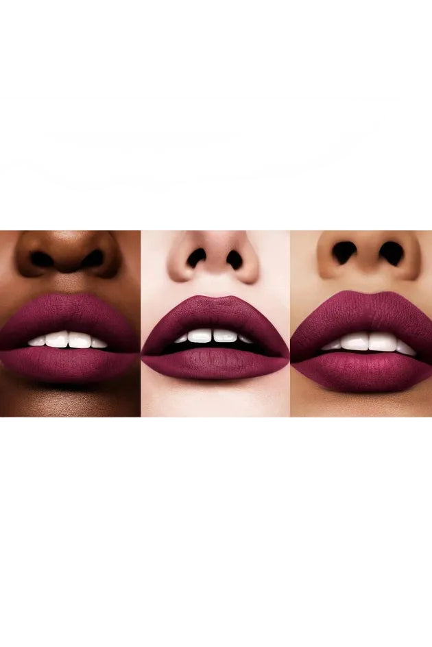 Three different shades of lipstick on lips. Monza Outlet