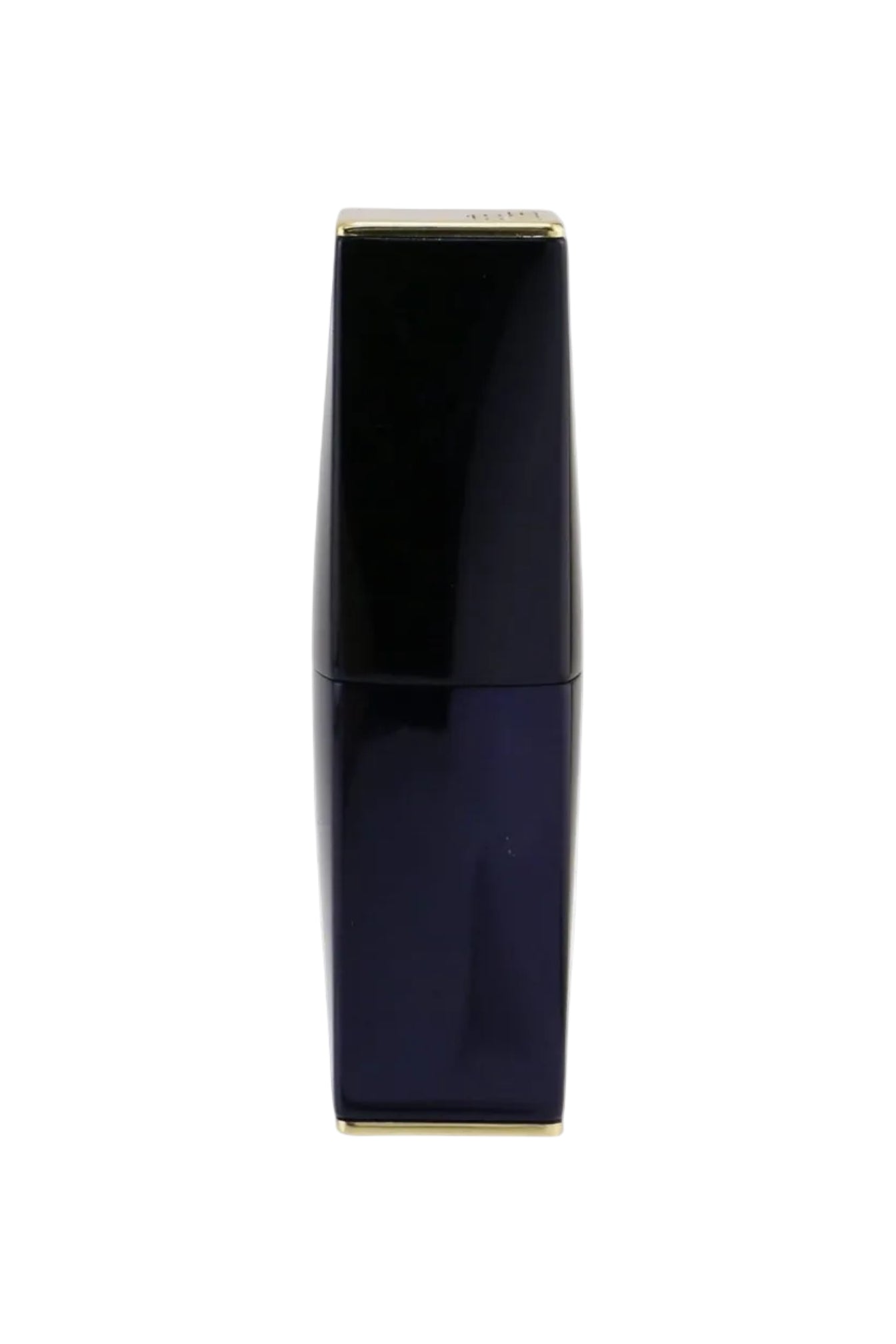 Black lipstick with gold accents on a white background Monza fashion outlet, monza outlet, shein outlet, shien outlet cosmetics, makeup, perfume