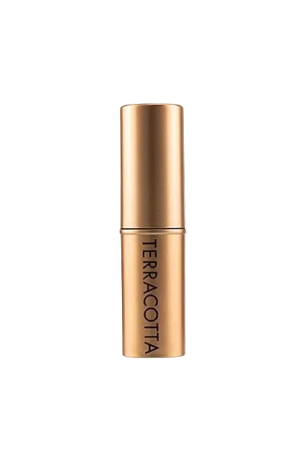 Bronze-colored lipstick with Terracotta branding on a white background Guerlain Monza Outlet, Monza Fashion, Shein Outlet