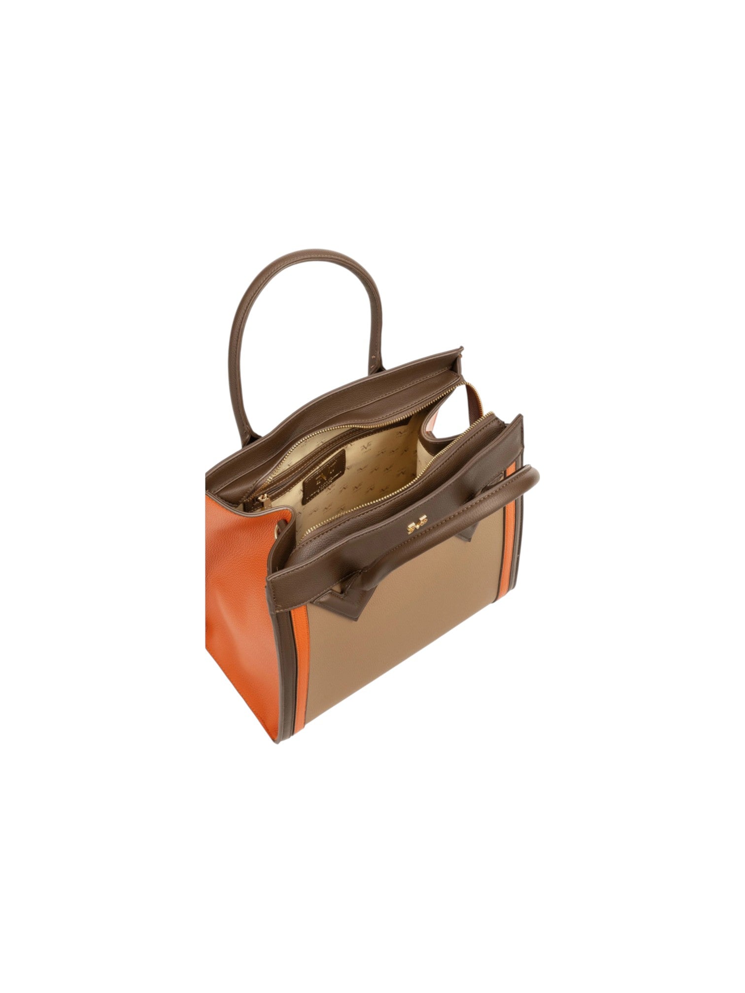 19V69 Italia Lotte Women's Taupe/Orange Handbag