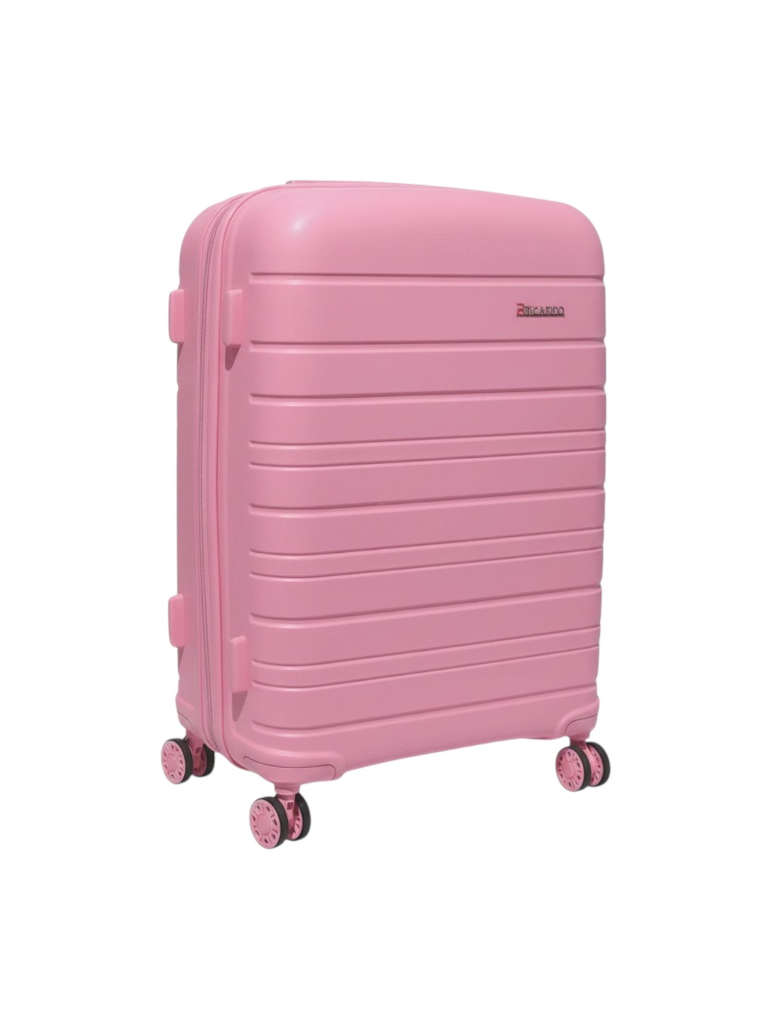 Pink suitcase with Travelpro branding on a white background Ricardo Monza Outlet, Monza Fashion, Shein Outlet