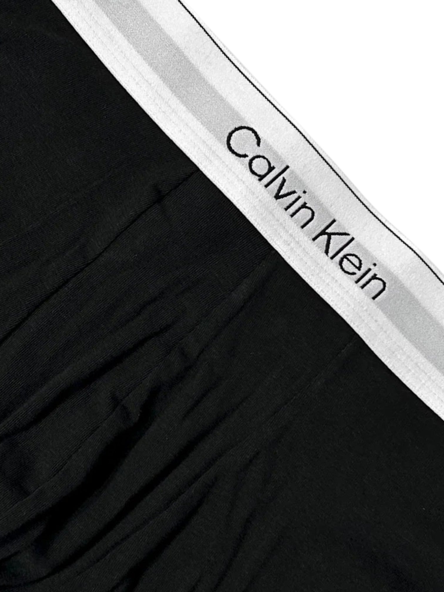 Calvin Klein Men’s Black Cotton Stretch Trunks 3-Pack (White Waistband)