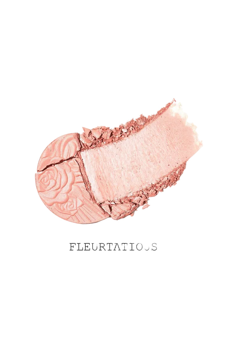 Makeup product with a textured surface and 'FLEURTATIOUS' text. Monza Outlet