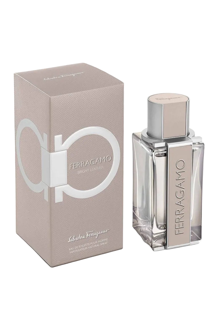 Ferragamo perfume bottle and packaging on a white background Monza Outlet