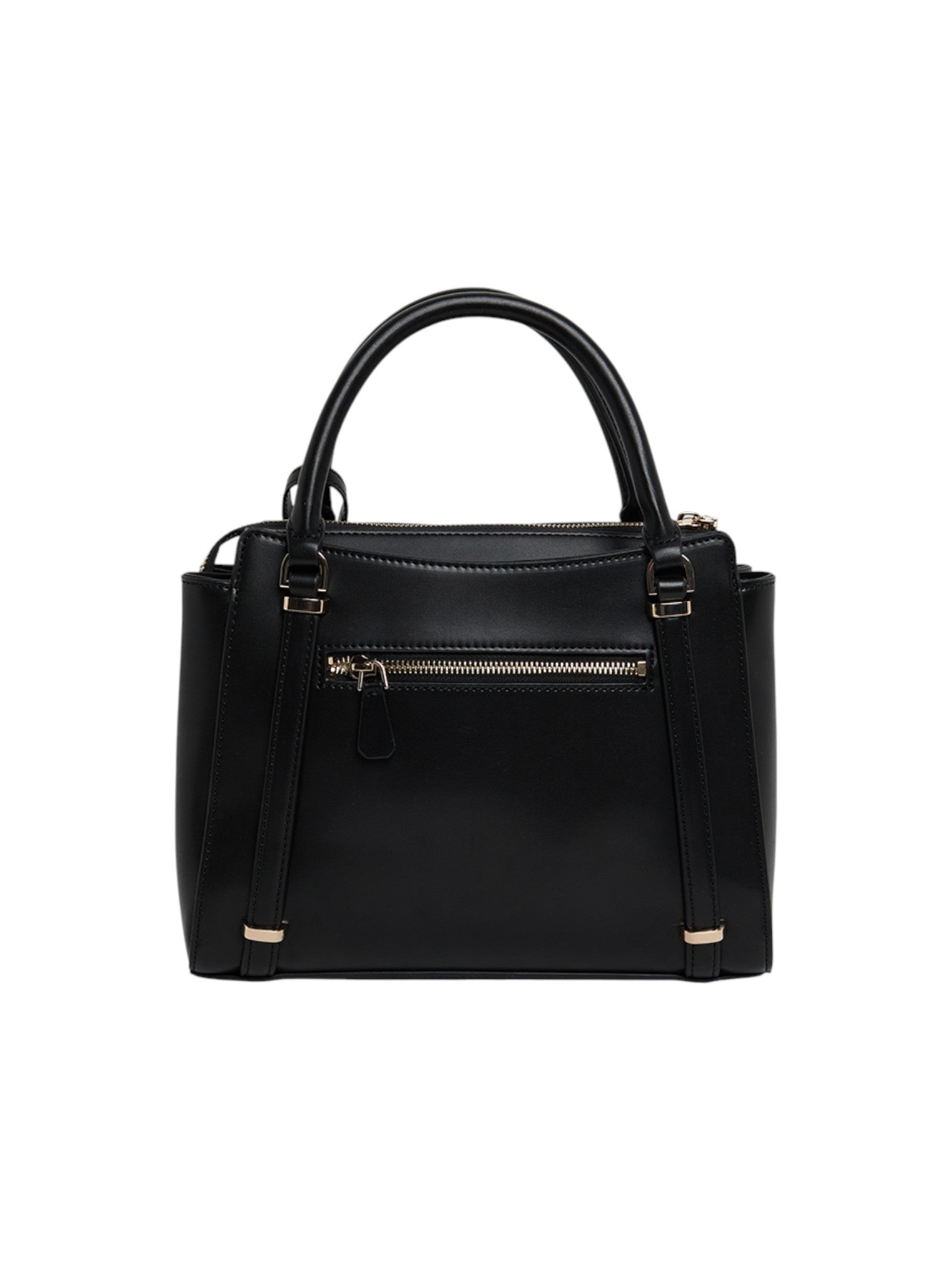 Black handbag with gold accents on a white background. Guess, Monza Outlet, Monza Fashion, Shein Outlet