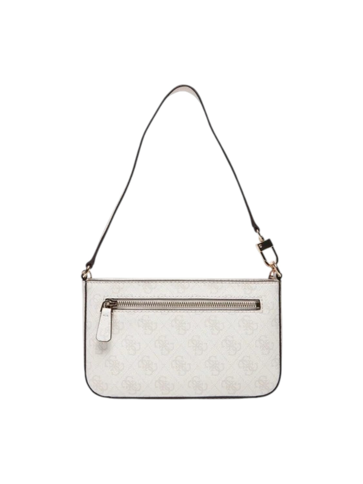 White handbag with a strap on a white background. Guess, Monza Outlet, Monza Fashion, Shein Outlet