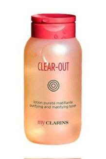 Clarins skincare product with red cap on a white background monza outlet, Shein outlet, monza fashion