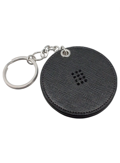 Pocket Mirror Key Ring Black