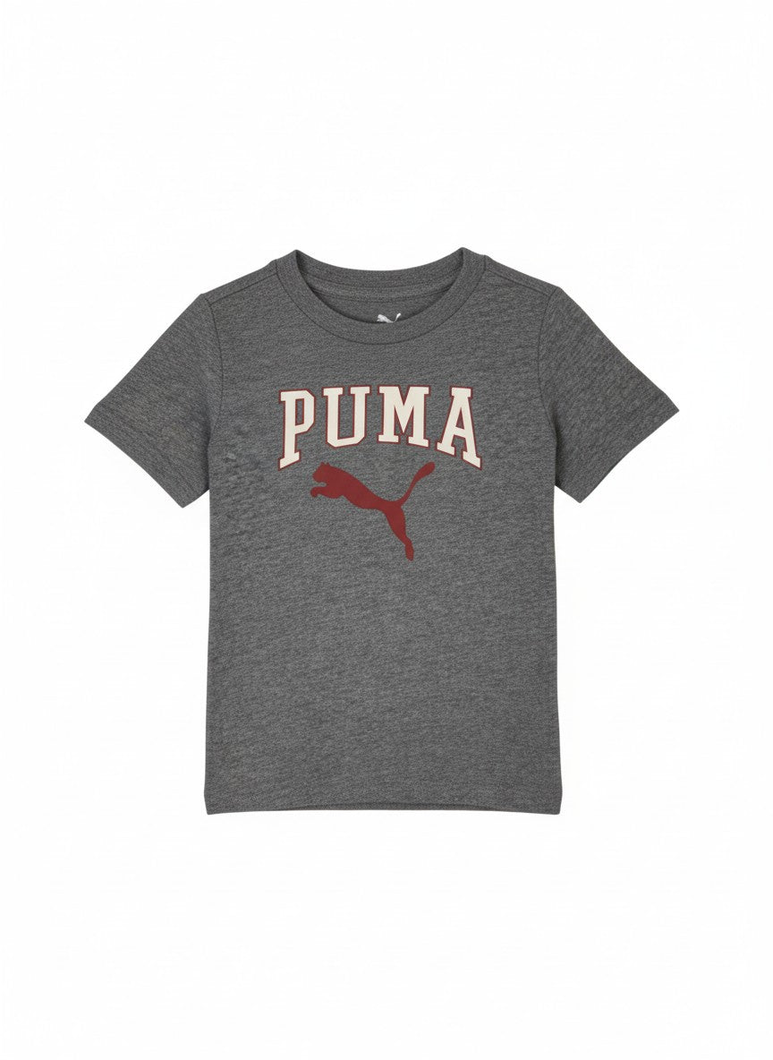 Gray Puma t-shirt on a white background. Puma, Monza Outlet, Monza Fashion, Shein Outlet 