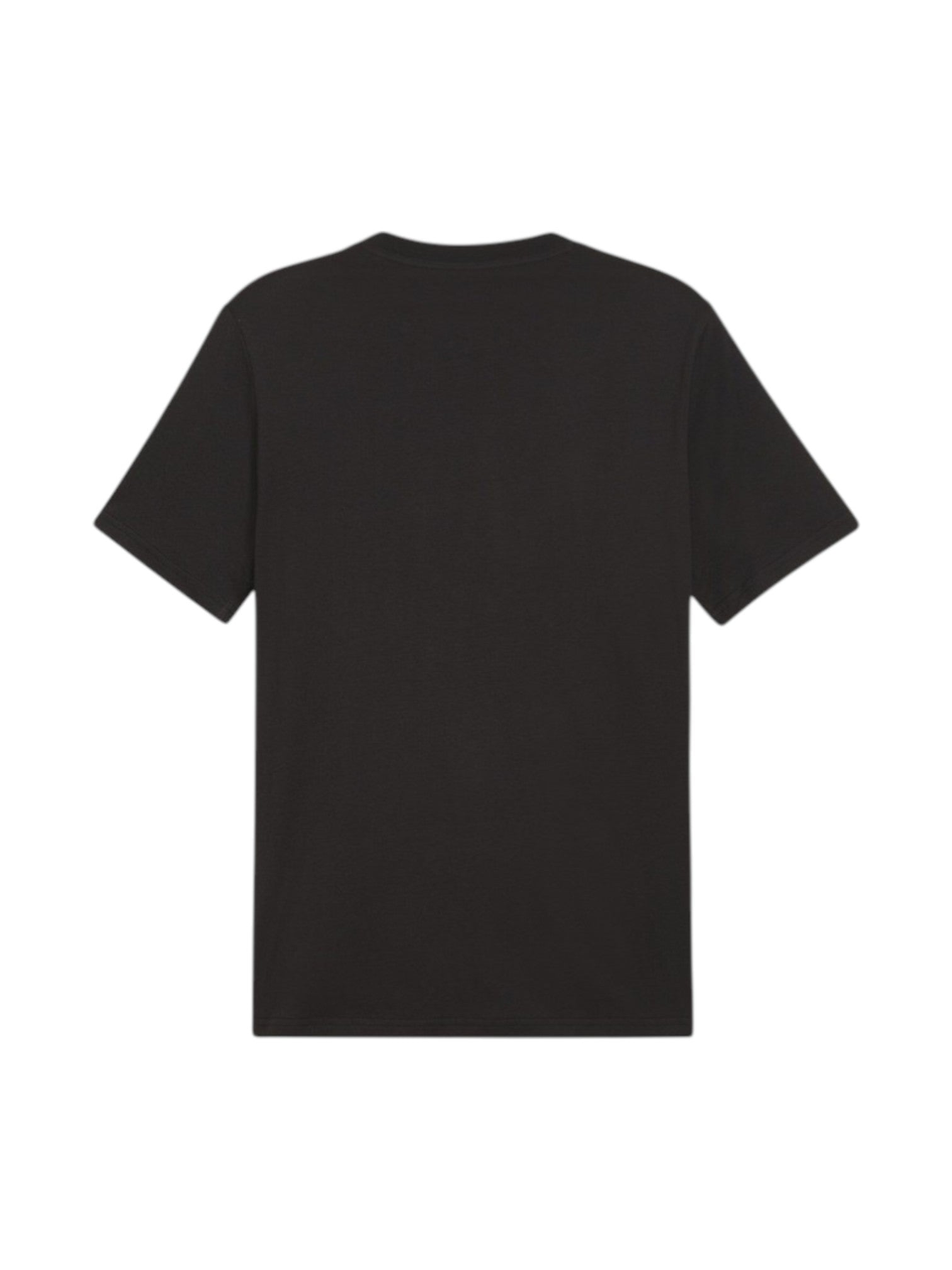 Black t-shirt on a white background.  Puma, Monza Outlet, Monza Fashion, Shein Outlet 