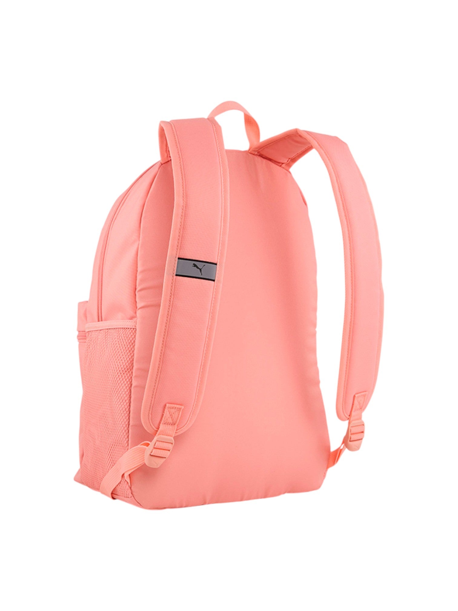 Coral backpack with a small black label on a white background. Puma, Monza Outlet, Monza Fashion, Shein Outlet
