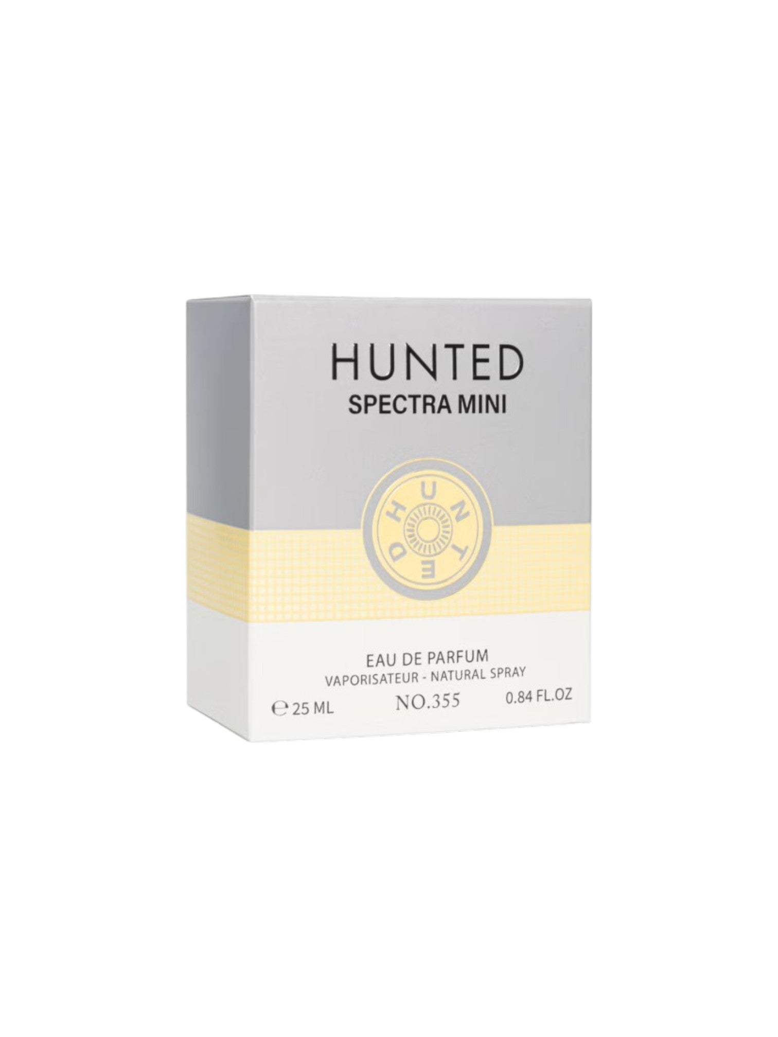 Hunted Spectra Mini Eau de Parfum packaging on a white background. Spectra, Monza Outlet, Monza Fashion, Shein Outlet