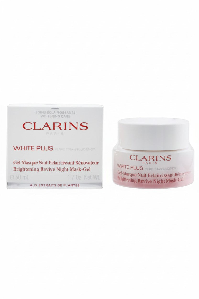 Clarins White Plus skincare product and packaging on a white background. Clarins, Monza Outlet, Monza Fashion, Shein Outlet