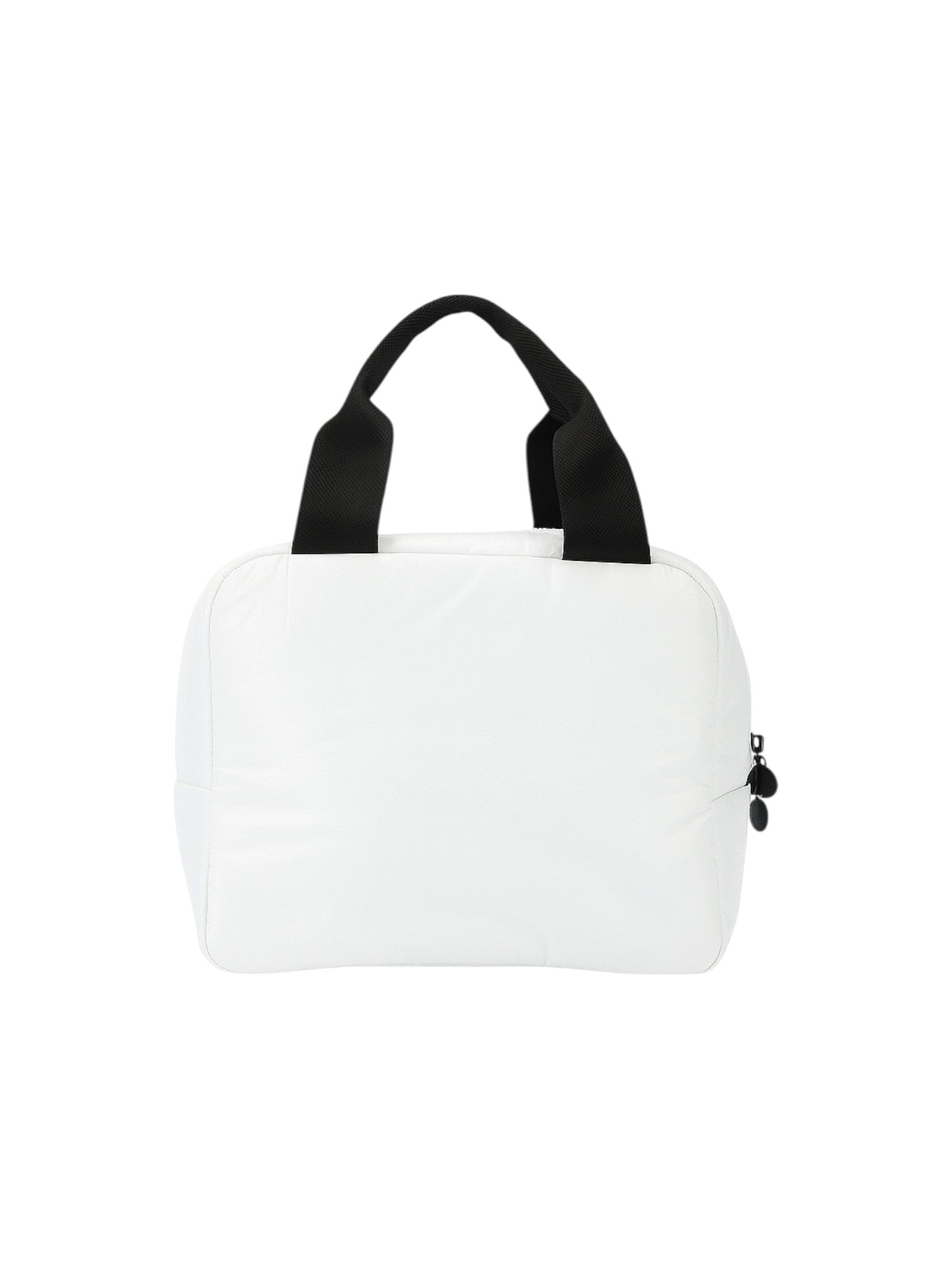 White bag with black handles on a white background Monza outlet, monza fashion, shein outlet, shien outlet