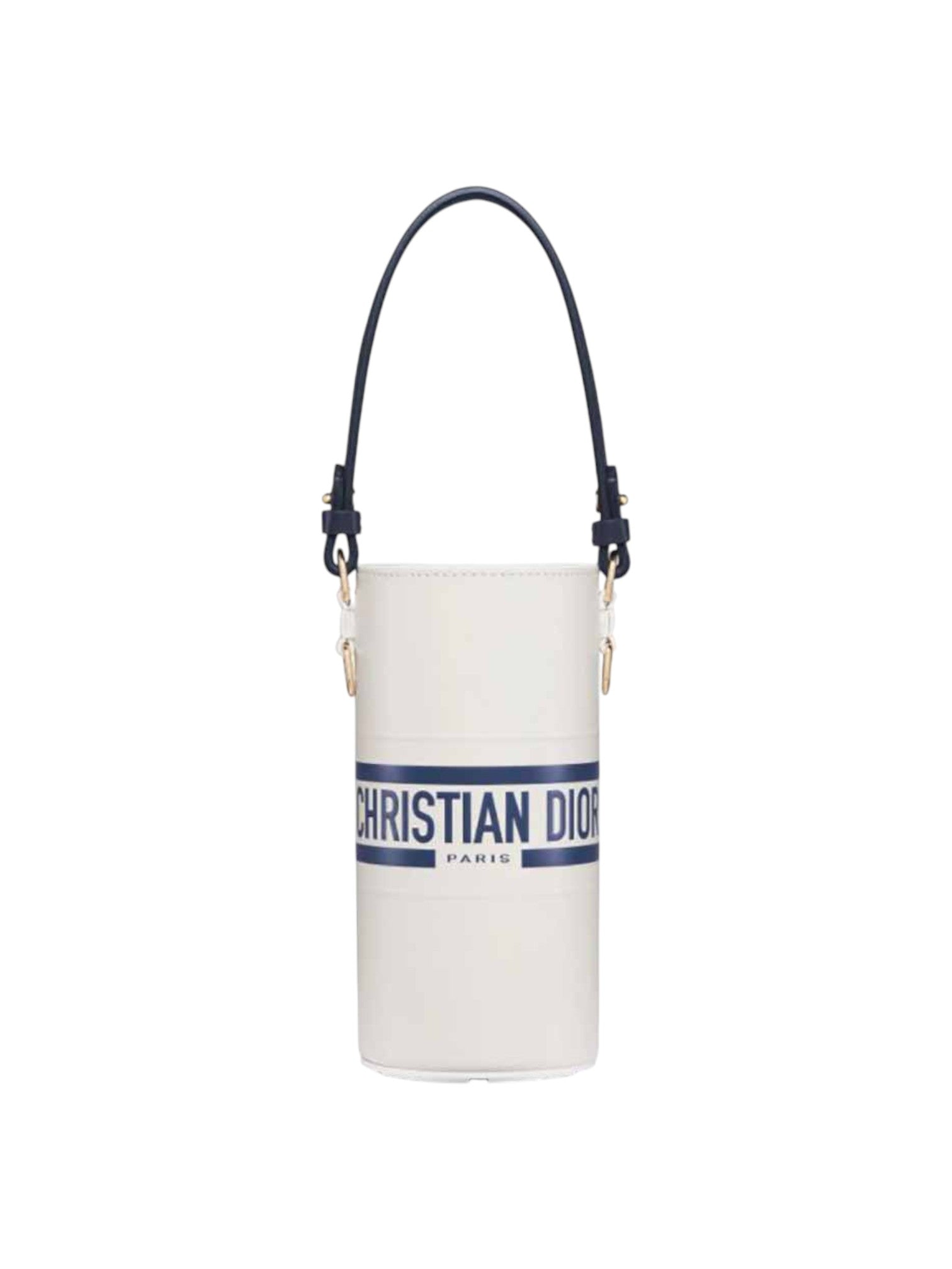 White handbag with black handle and Christian Dior logo on a white background. Dior, Monza Outlet, Monza Fashion, Shein Outlet