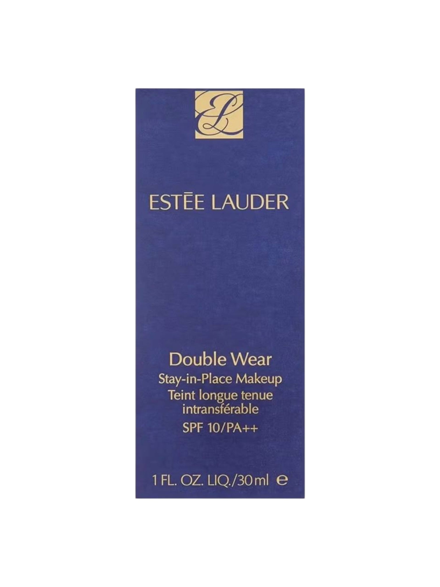 Estée Lauder Double Wear makeup packaging on a white background. Estée Lauder, Monza Outlet, Monza Fashion, Shein Outlet