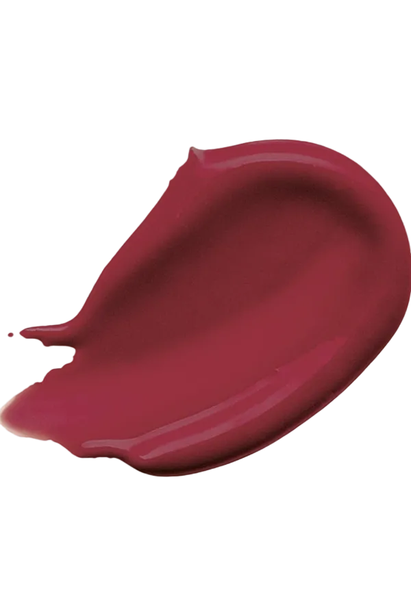 Maroon lipstick swatch on a white background Monza fashion outlet, monza outlet, shein outlet, shien outlet cosmetics, makeup, perfume