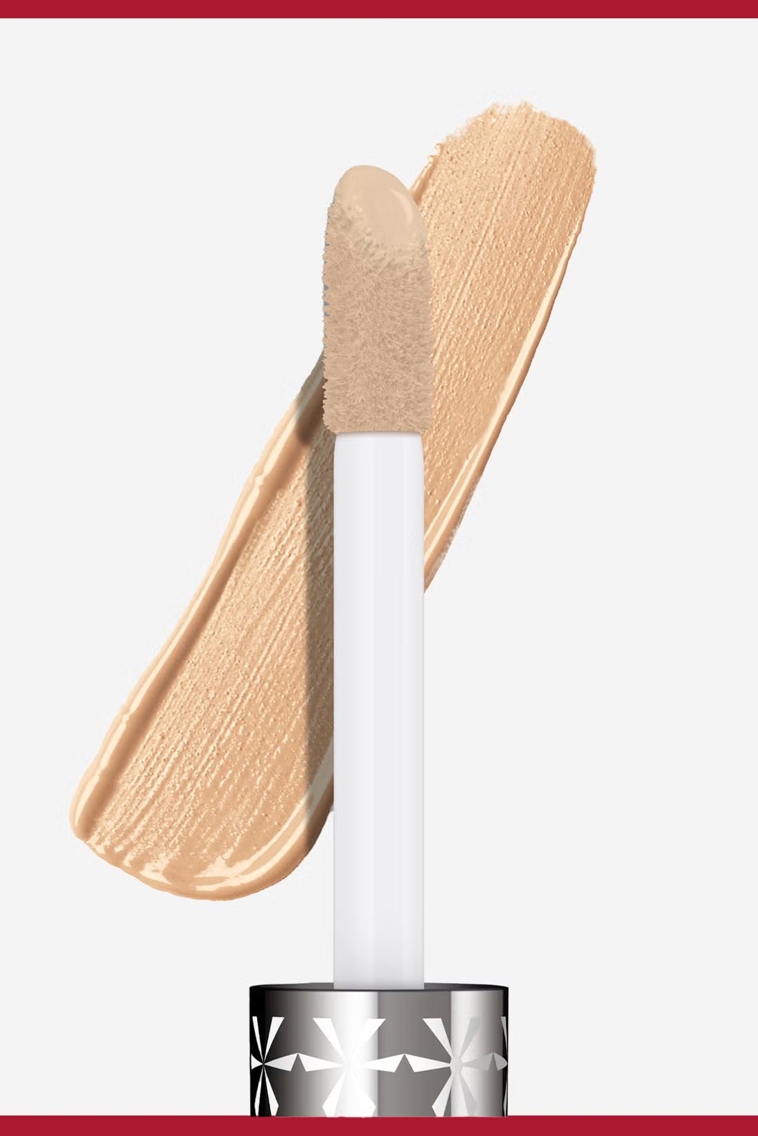 Cosmetic concealer stick with applicator and swatches on a white background Monza fashion outlet, monza outlet, shein outlet, shien outlet cosmetics, makeup, perfume