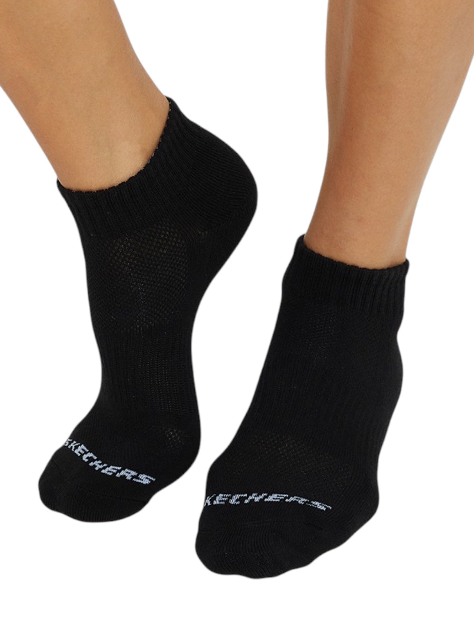 Black socks with 'Keechers' branding on a white background. Skechers, Monza Outlet, Monza Fashion, Shein Outlet