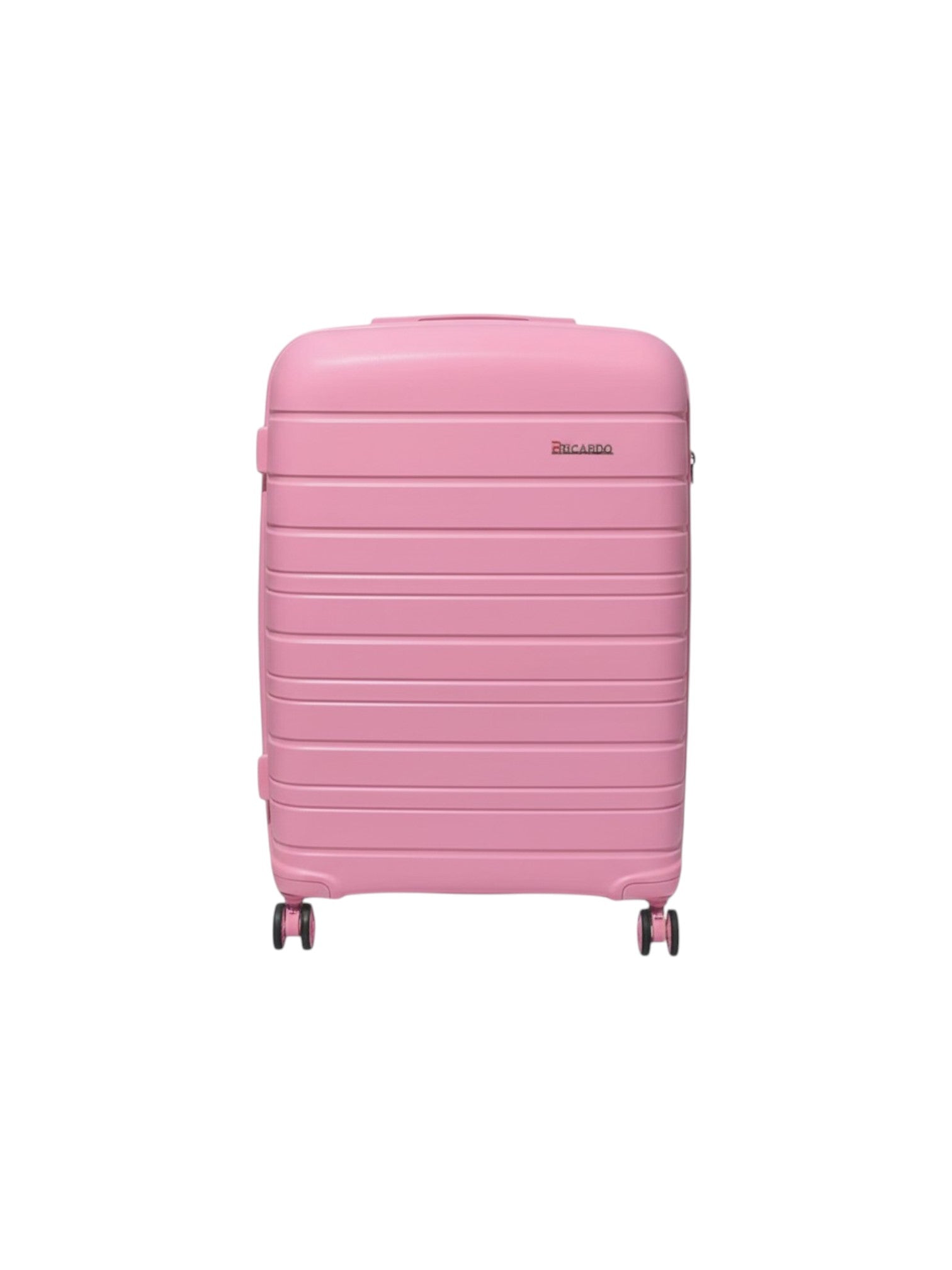 Pink suitcase with Brave branding on a white background Ricardo Monza Outlet, Monza Fashion, Shein Outlet