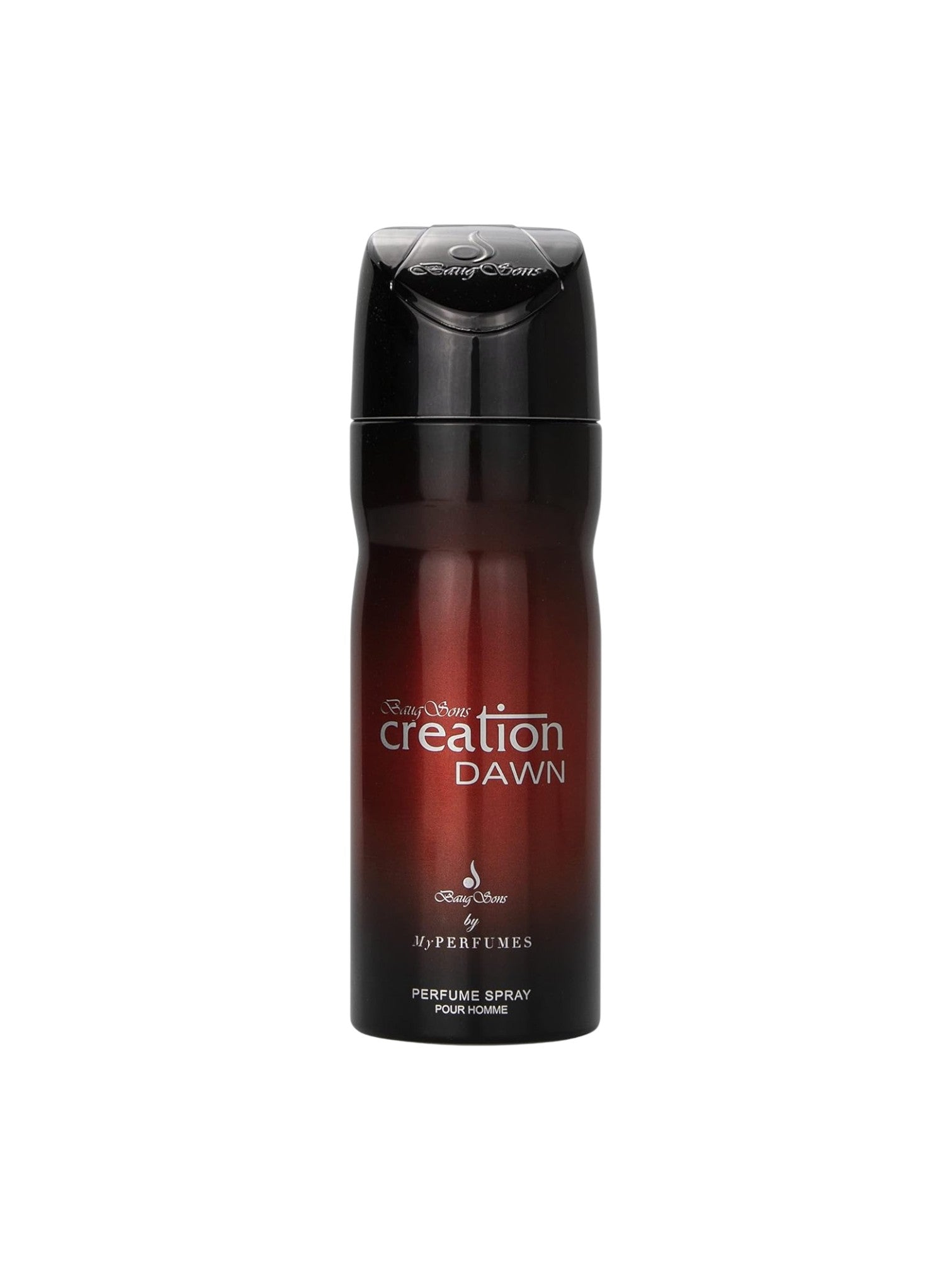 Perfume spray bottle labeled creation DAWN on a white background. Baug, Monza Outlet, Monza Fashion, Shein Outlet