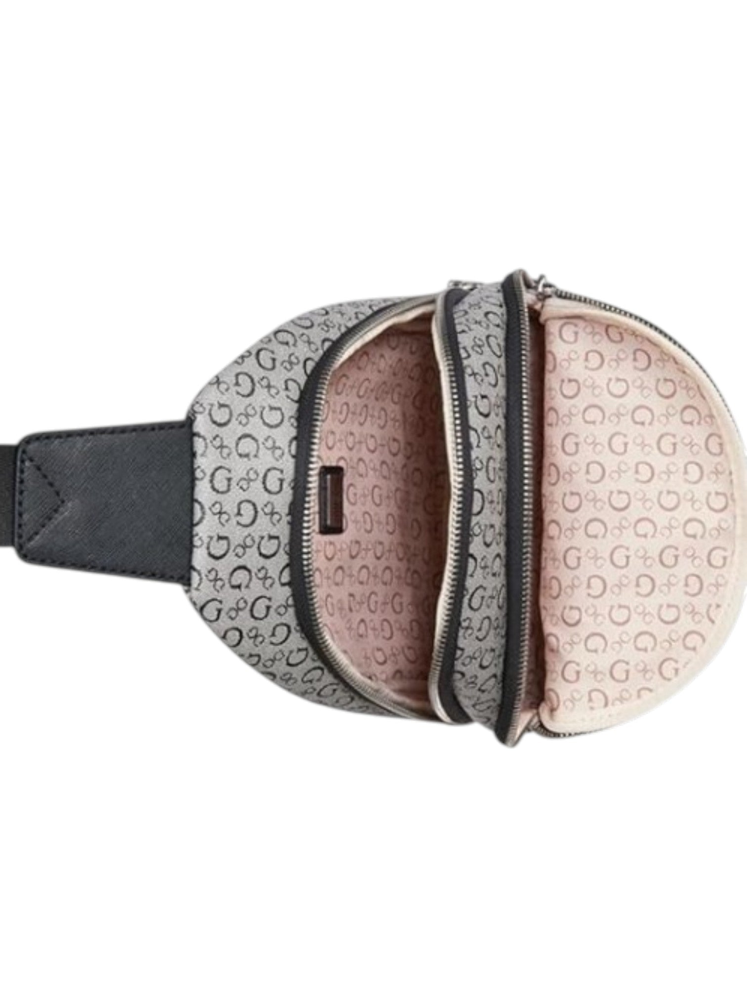 Patterned waist bag with a zipper on a white background. Guess, Monza Outlet, Monza Fashion, Shein Outlet
