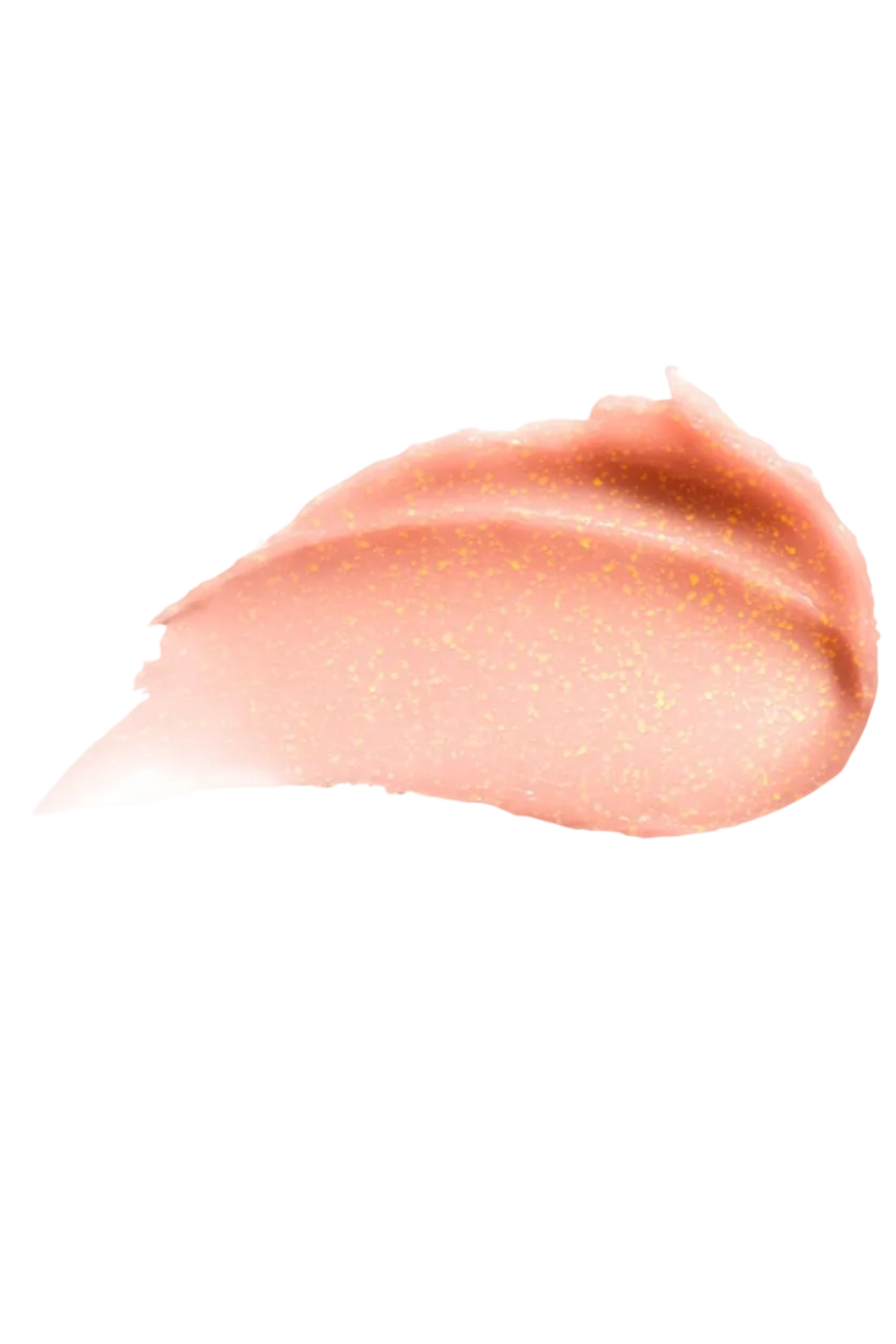 Close-up of a swatch of peach-colored cream on a white background Monza fashion outlet, monza outlet, shein outlet, shien outlet cosmetics, makeup, perfume