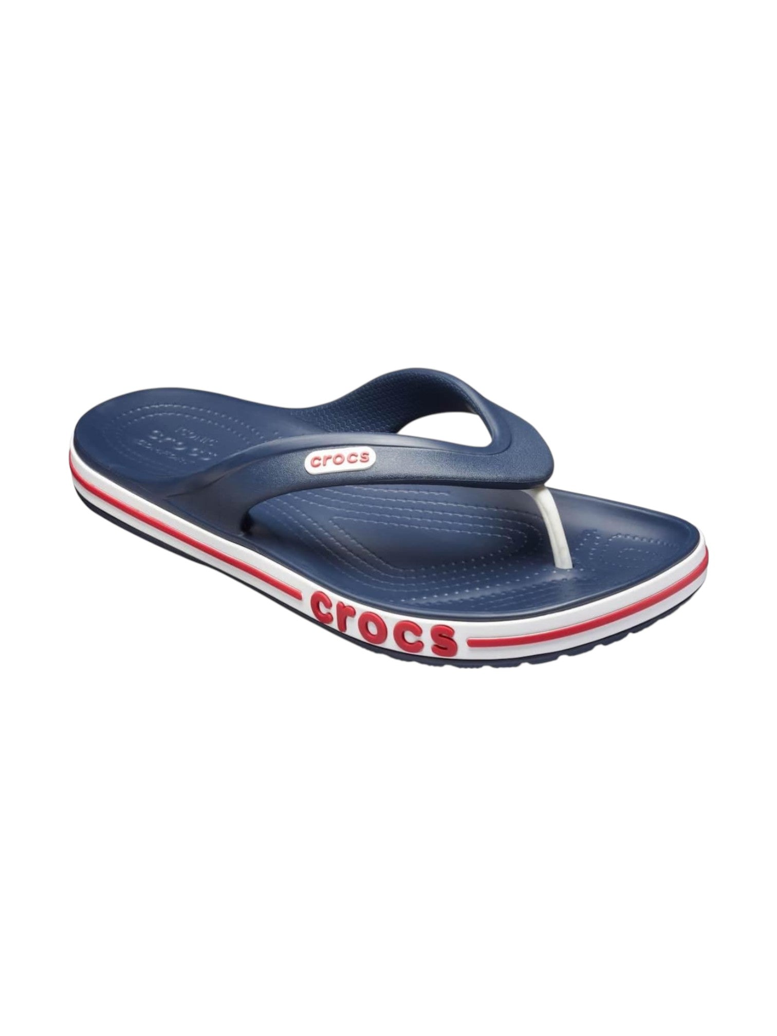 Blue and white Crocs sandal on a white background.  Crocs, Monza Outlet, Monza Fashion, Shein Outlet 