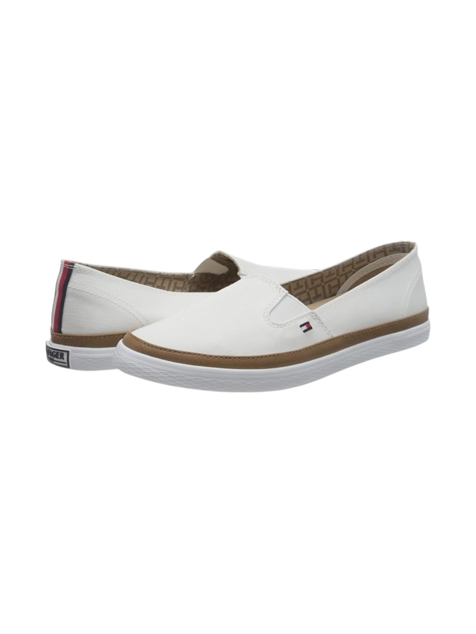 Tommy Hilfiger Women's White Iconic Kesha Slip-On Casual Shoes