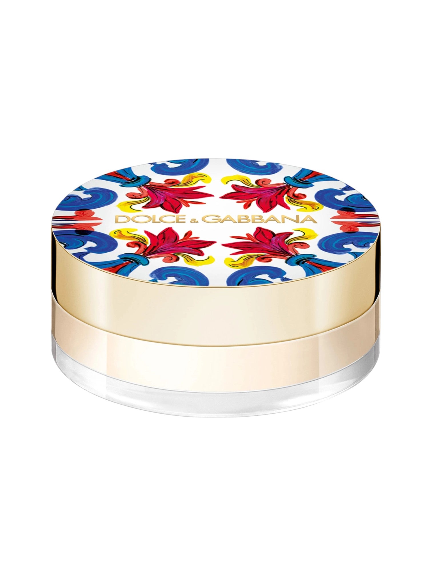 Dolce & Gabbana makeup product with colorful floral design on the lid Dolce Gabbana Monza Outlet