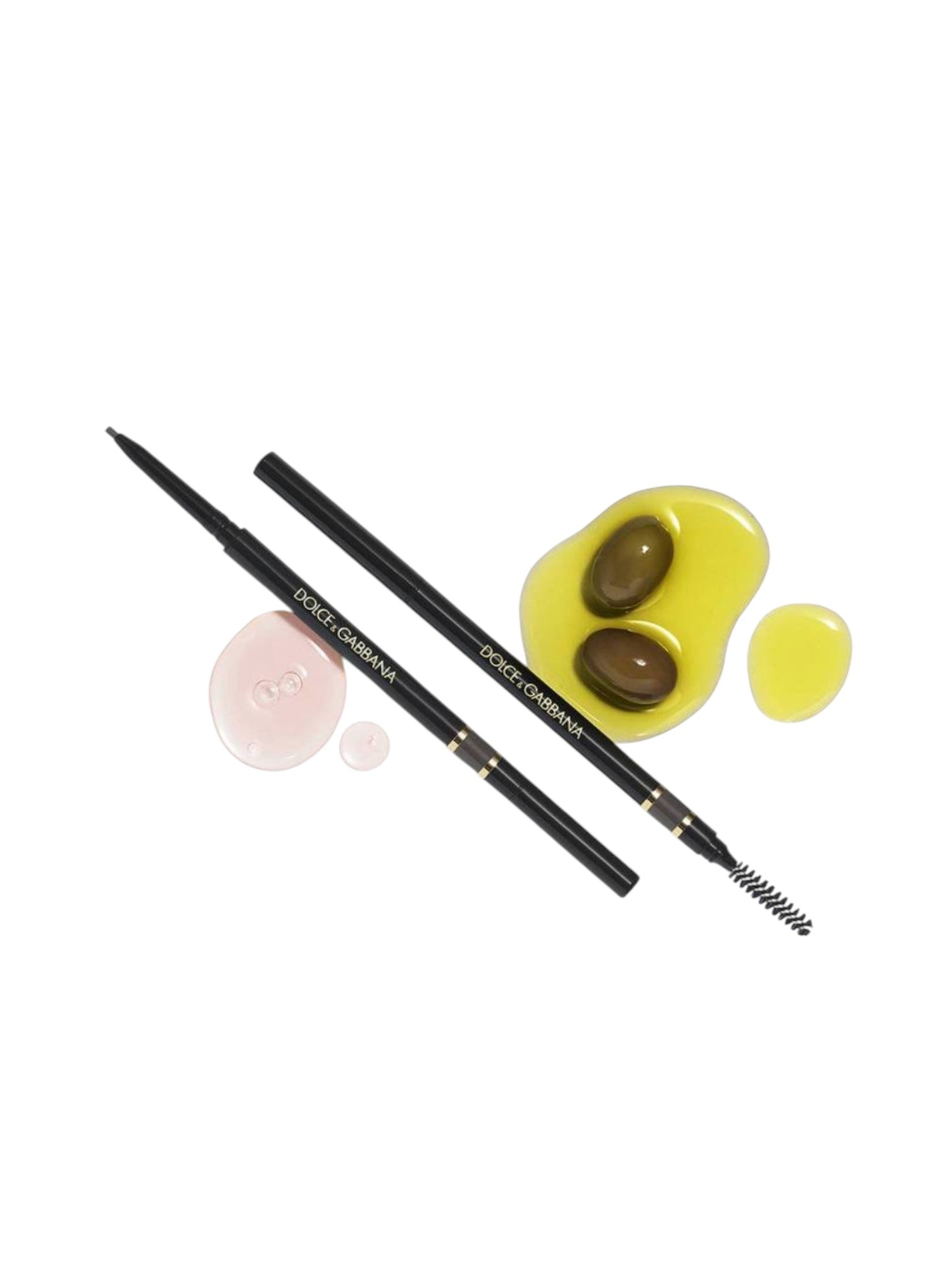 Eyebrow pencil set with applicator and color swatches on a white background Dolce Gabbana Monza Outlet