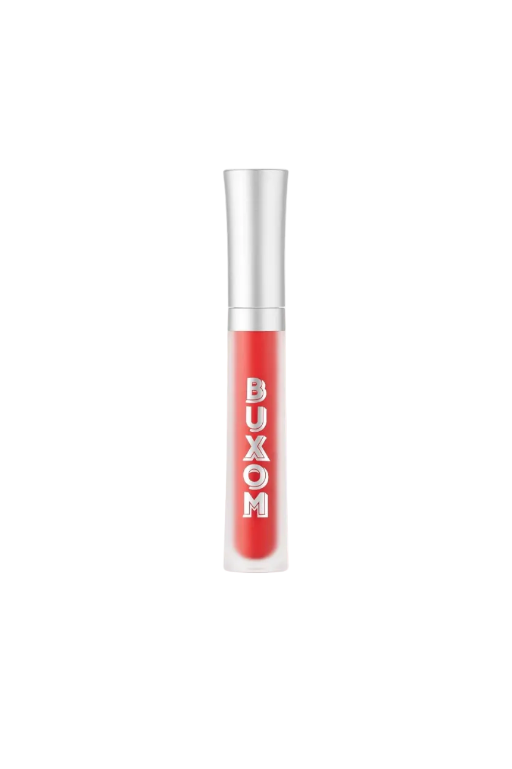 Red lip gloss with silver cap on a white background Monza fashion outlet, monza outlet, shein outlet, shien outlet cosmetics, makeup, perfume