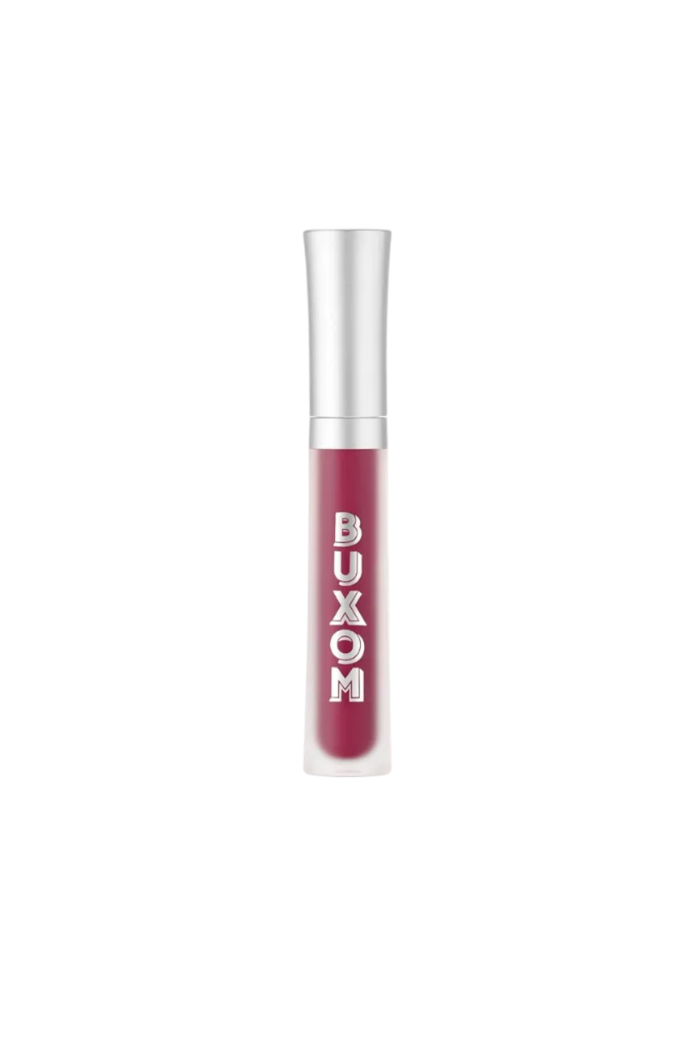 Lipstick with silver cap and Buxom branding on a white background Monza Outlet