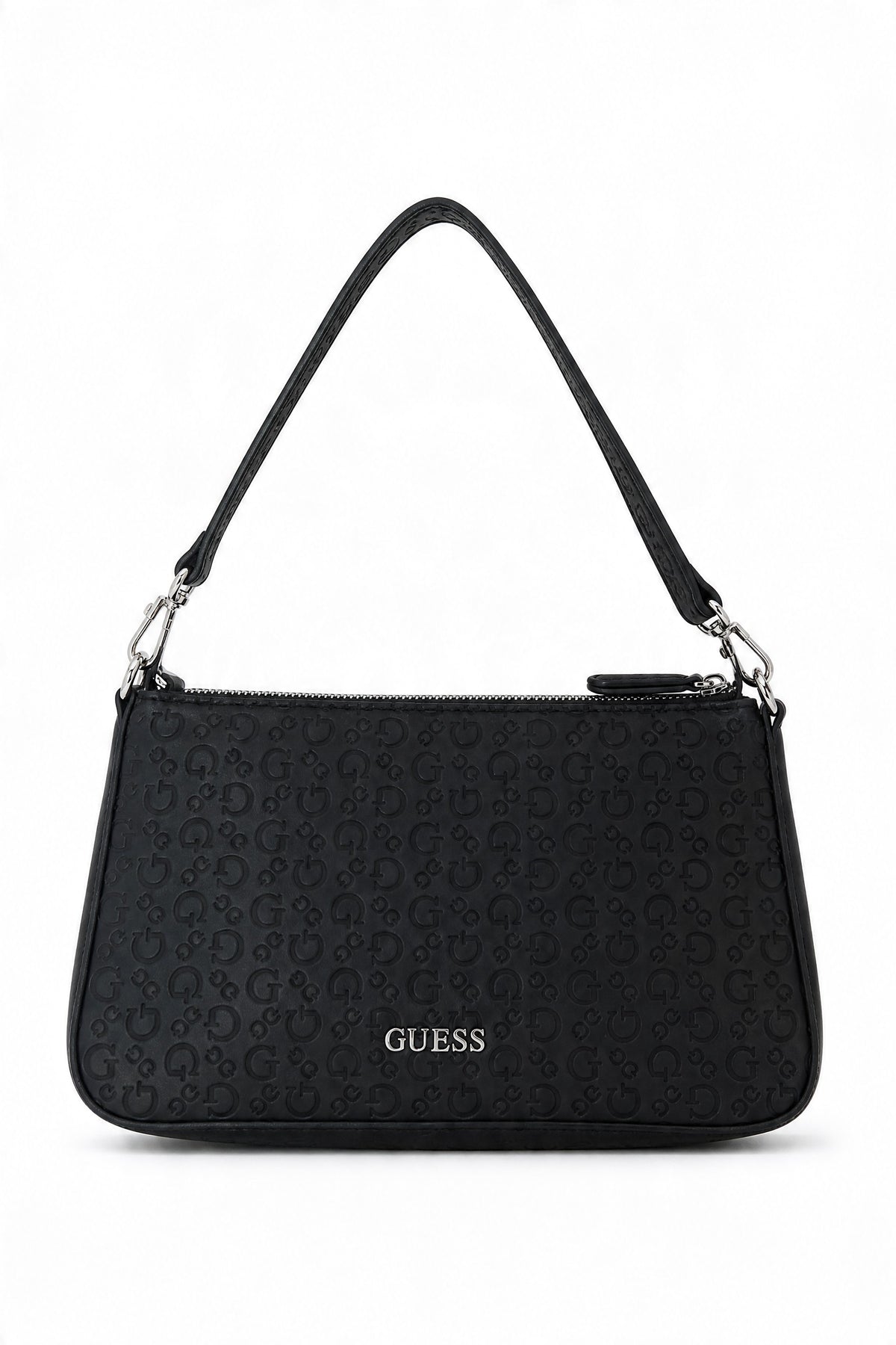 Guess Women’s Black Monogram Print Shoulder Bag
